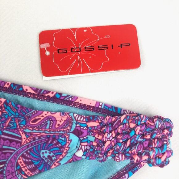 NWT Gossip Purple Paisley Bikini Bottoms Small - Picture 3 of 5